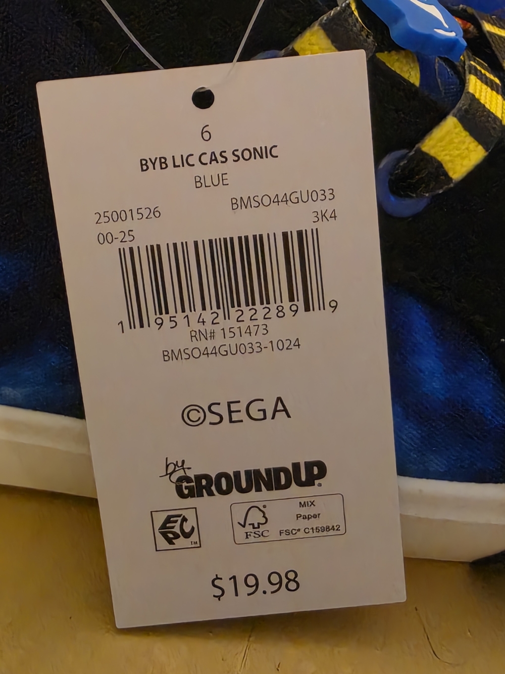 Blue Galaxy High-Top Sneakers with Character Sonic Accent Fits Woman's 7.5 / 8 - Picture 9 of 10